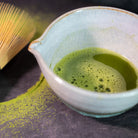 matcha foam in bowl