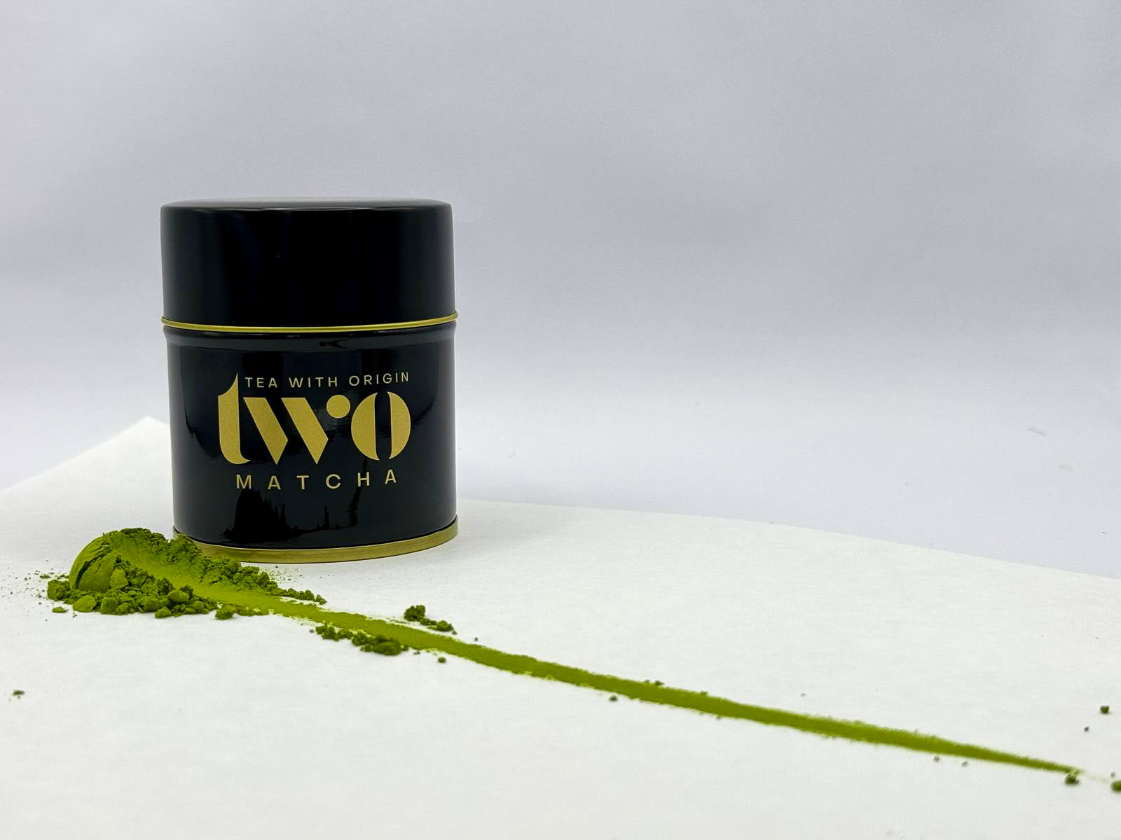 TWO Matcha Bliss – Organic Okumidori matcha powder with a balanced umami, earthy undertones, and a lingering clean finish for mindful tea moments.